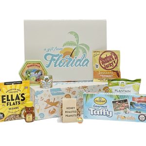 Our medium sized Florida snack basket, "A Gift From Florida" - full of exclusive souvenirs and a fabulous variety of Florida flavors!