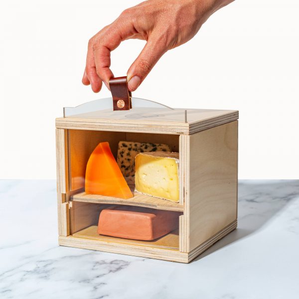 Cheese Grotto for proper cheese storage. Comes with a clay brick to control humidity. Directions and tips are included too!