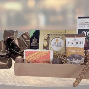 Our "Chocolate Reserve" gift basket goes beyond a chocolate gift basket and delivers a sweet smile.