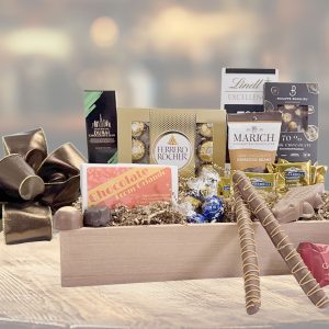 Our large gourmet chocolate gift basket is a great choice to send for any occasion.