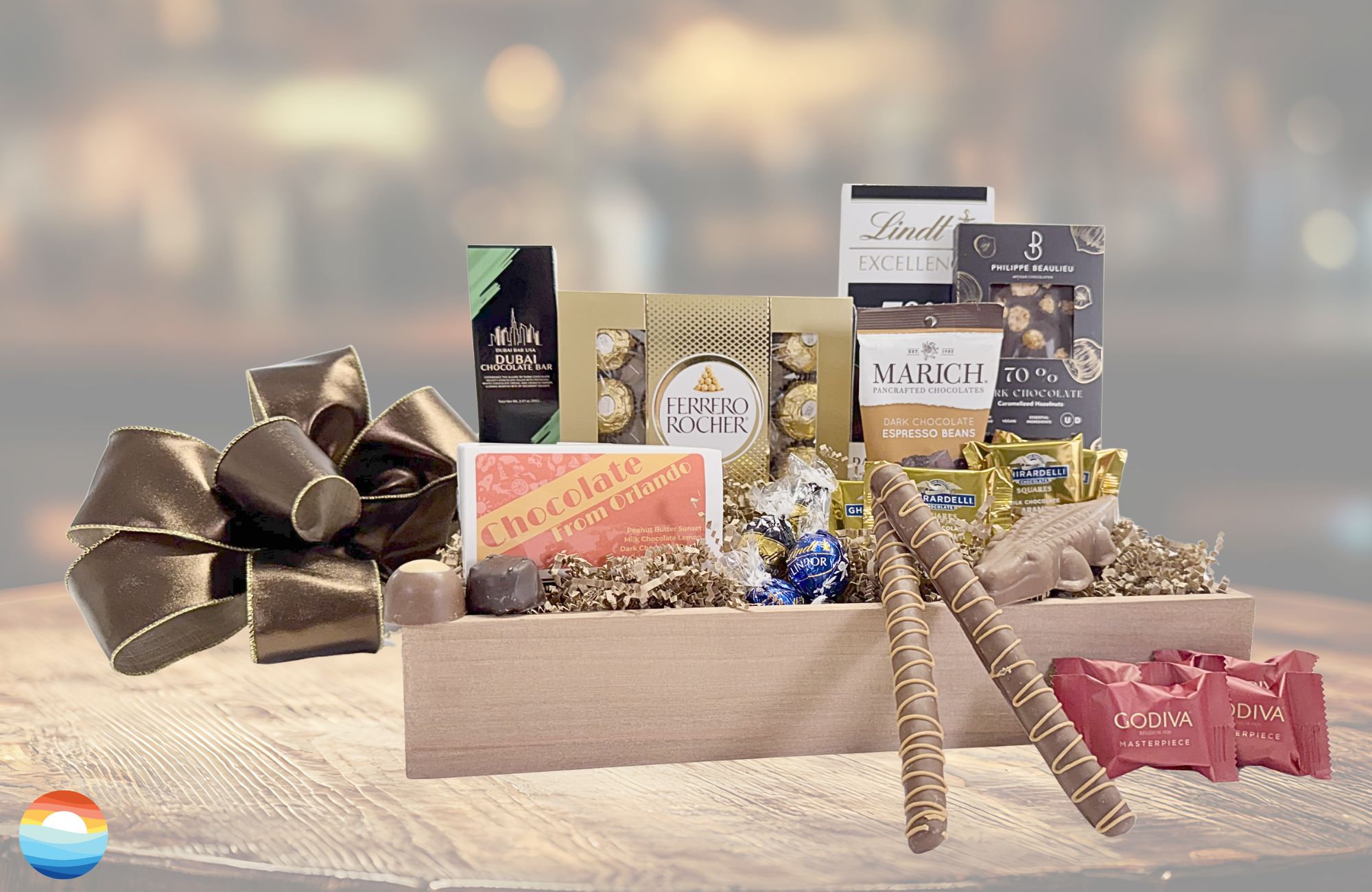 Our large gourmet chocolate gift basket is a great choice to send for any occasion.