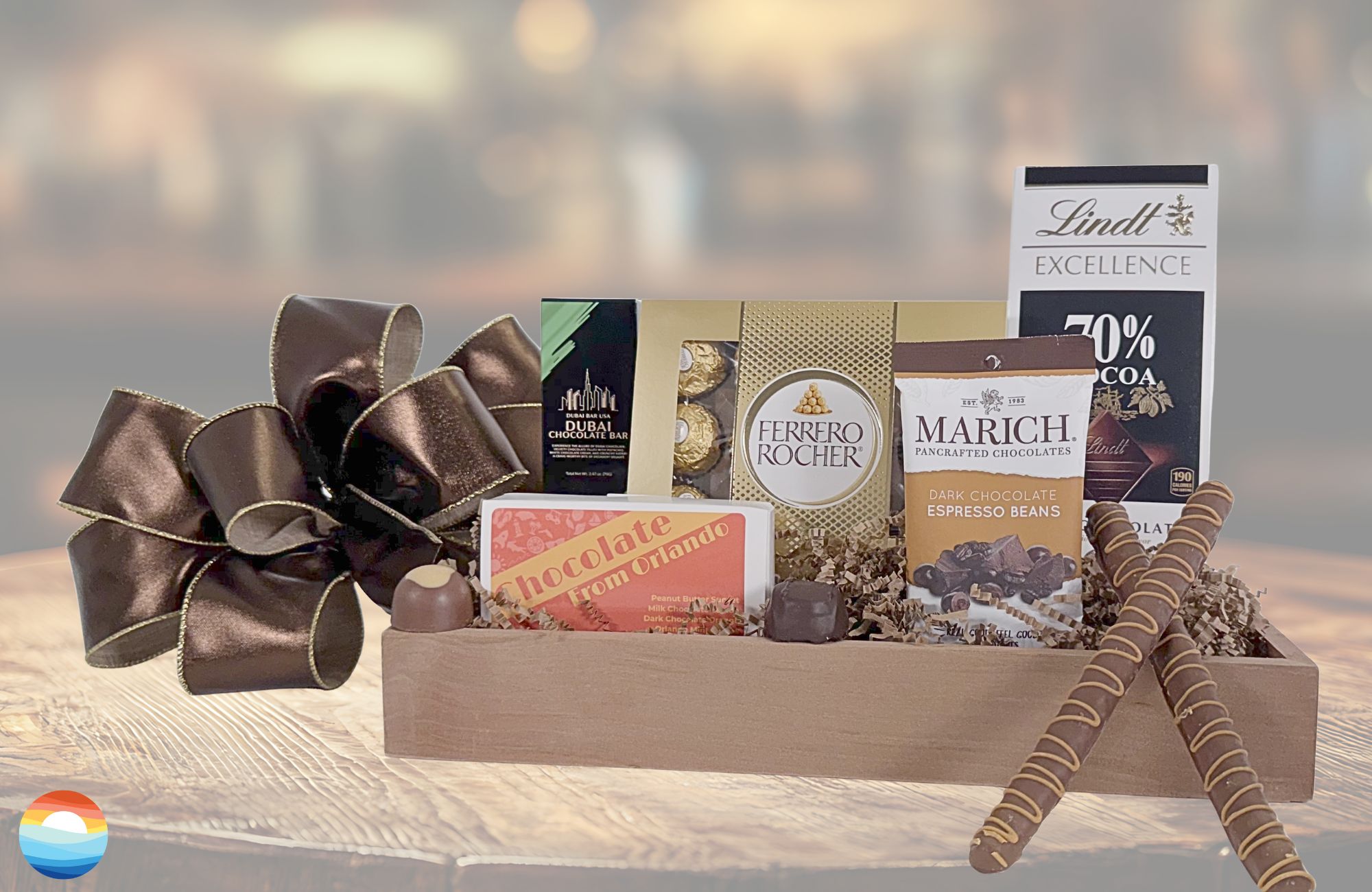 Our "Chocolate Reserve" gift basket goes beyond a chocolate gift basket and delivers a sweet smile.