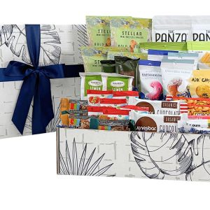 Our Office Party is a generous snack gift filled with gourmet cookies, fruit bars, nuts, pretzels and sweet treats. Ideal gift for an office staff to share.