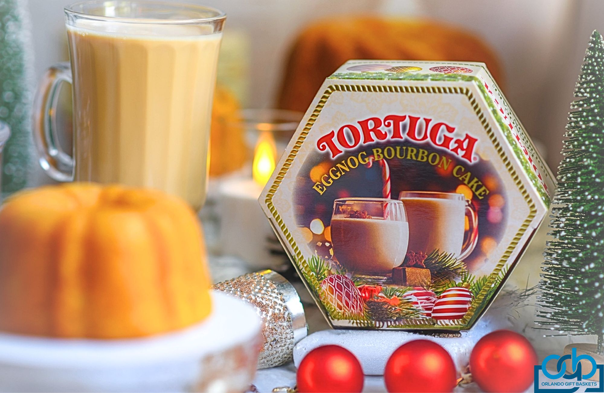 Exquisite Eggnog Bourbon Cake. - creamy, rich flavors of a classic eggnog, elevated by the depth and warmth of quality bourbon. Each bite is a festive celebration! 4 oz.