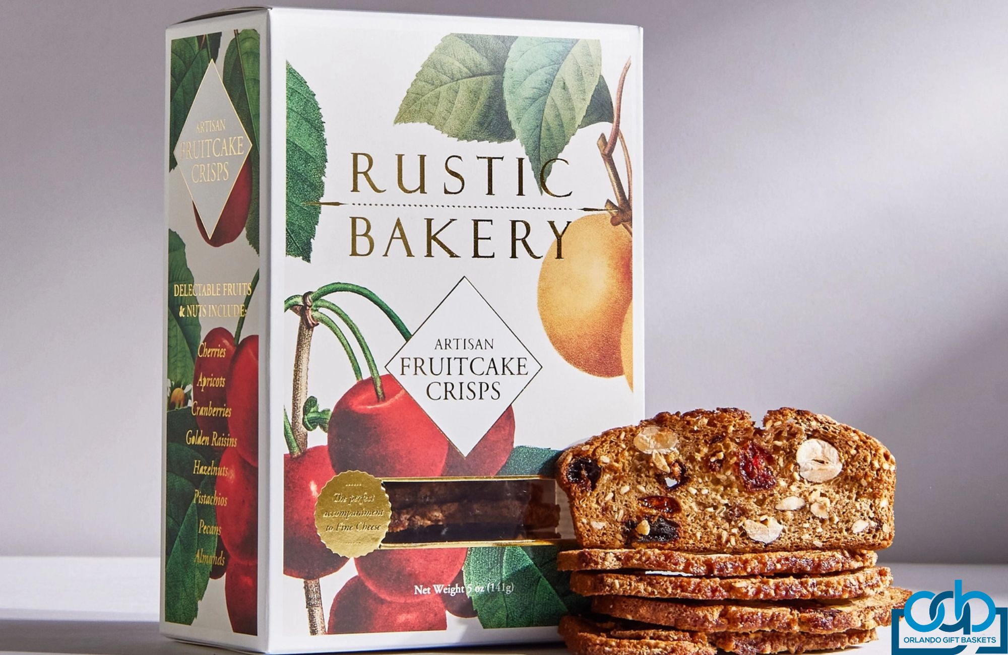 Sophisticated & traditional fruitcake crisps made with fruits & nuts from family farms. From "Rustic Bakery." 5 oz.