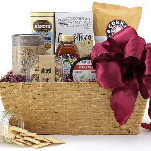 A lovely collection of treats, ideal for a get well or sympathy gift basket.