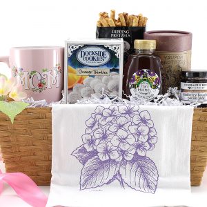 Mother's Day gift basket with an afternoon tea theme