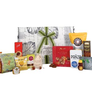 Express your condolences with a generous gift box filled with gourmet treats. A thoughtful condolence gift for friends, family and coworkers.