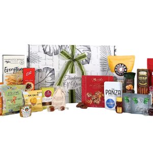 Send a generous care package gift box filled with gourmet snacks and treats. A thoughtful way to show someone you care during a difficult time.