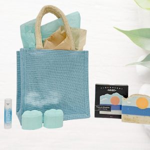 "Tropical Sunshine" self care gift. A wonderfully thoughtful, and practical, gift. Especially great for hotel pampering!